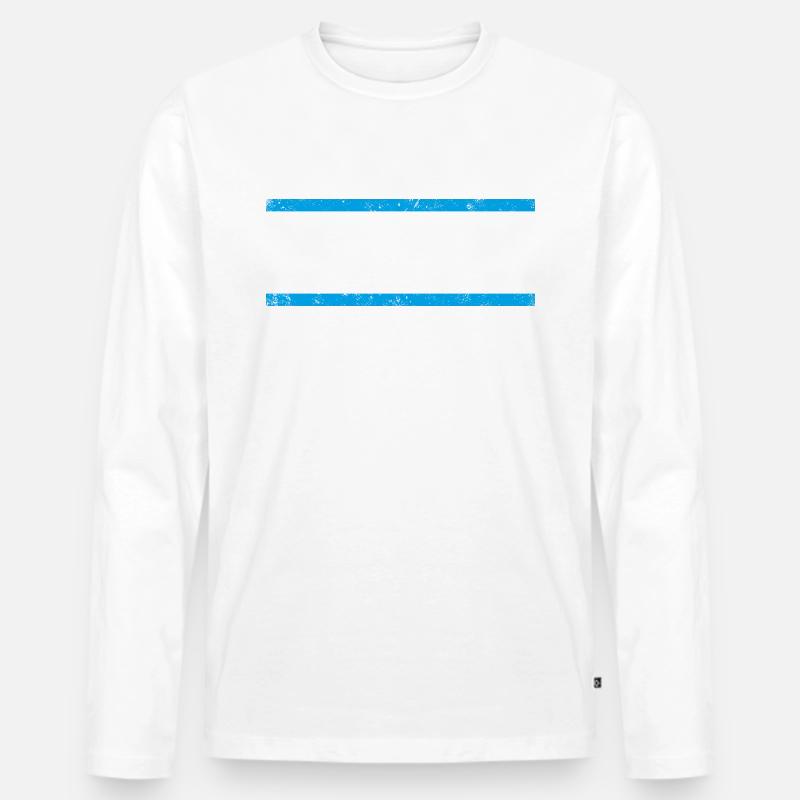 Genova - Männer Premium Bio Langarmshirt - Weiß