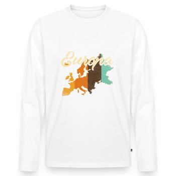 Europe - T-shirt manches longues Premium bio Homme - blanc - Devant - Nico (187cm)