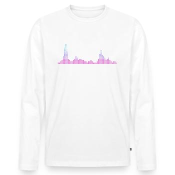 DJ Weil ich es kann Discjockey - Männer Premium Bio Langarmshirt - Weiß - Vorne - Nico (187cm)
