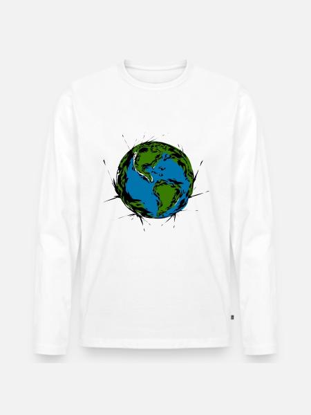 Monde - T-shirt manches longues Premium bio Homme - blanc