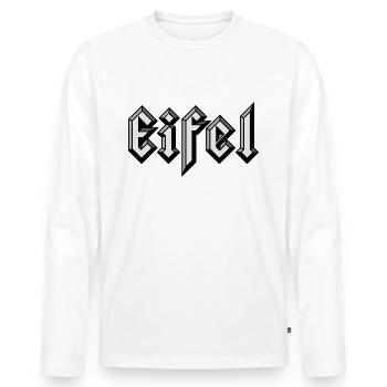 Eifel - Männer Premium Bio Langarmshirt - Weiß - Vorne - Nico (187cm)