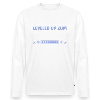Werdender Onkel Schwangerschaftsverkündung - Männer Premium Bio Langarmshirt - Weiß - Vorne - Nico (187cm)