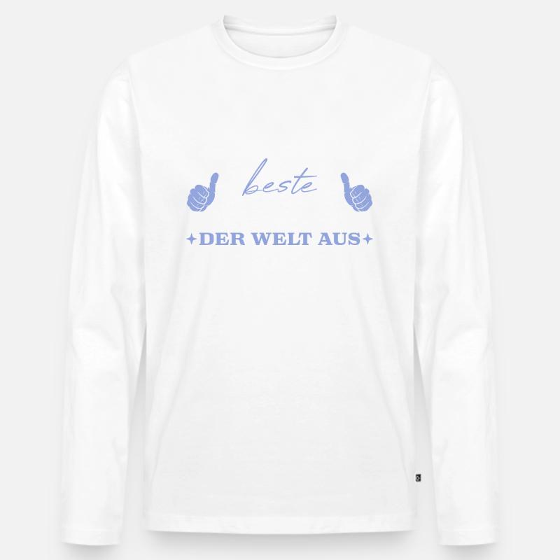 So sieht der beste Opa aus - Männer Premium Bio Langarmshirt - Weiß
