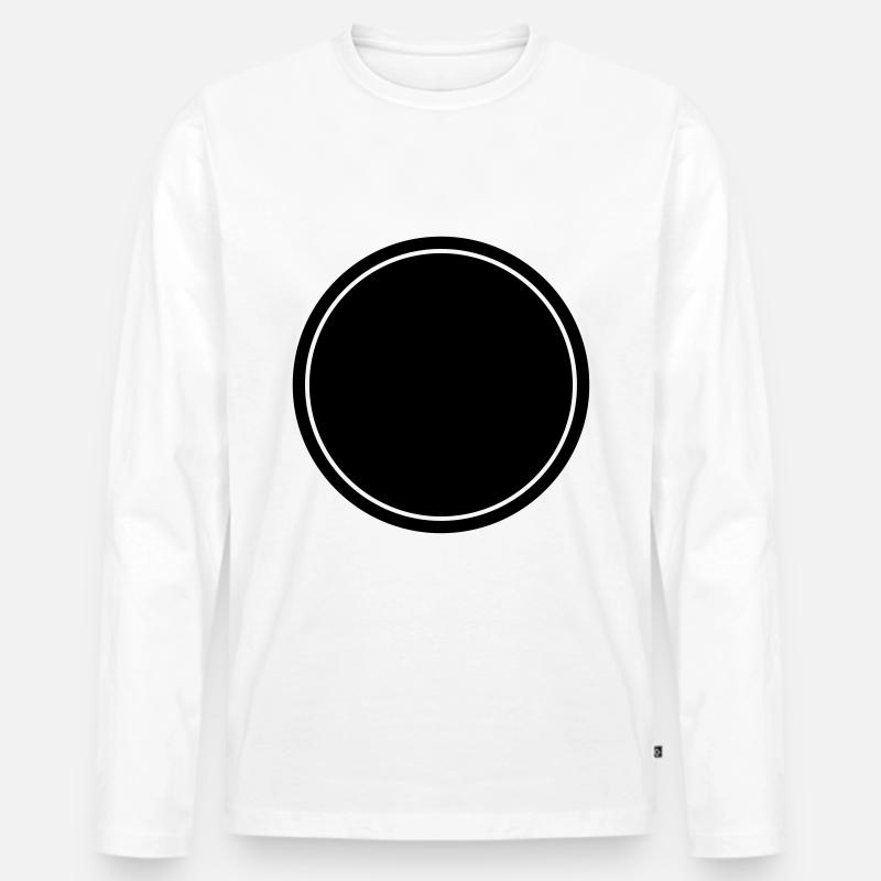 kreis symbol leer icon - Männer Premium Bio Langarmshirt - Weiß
