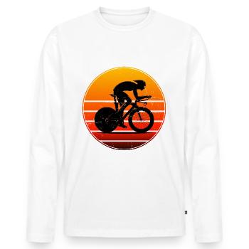 Road Cyclist Road Bike Road Bike Road Cycling - Men's Premium Organic Long Sleeve Shirt - white - Front - Nico (187cm)