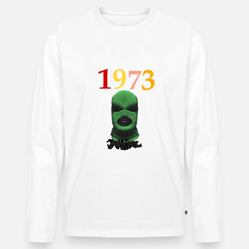 Schläger-Sammlung - Männer Premium Bio Langarmshirt - Weiß