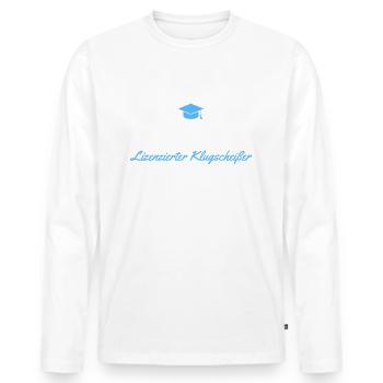 Bachelor Abschluss bestanden Bachelorprüfung - Männer Premium Bio Langarmshirt - Weiß - Vorne - Nico (187cm)