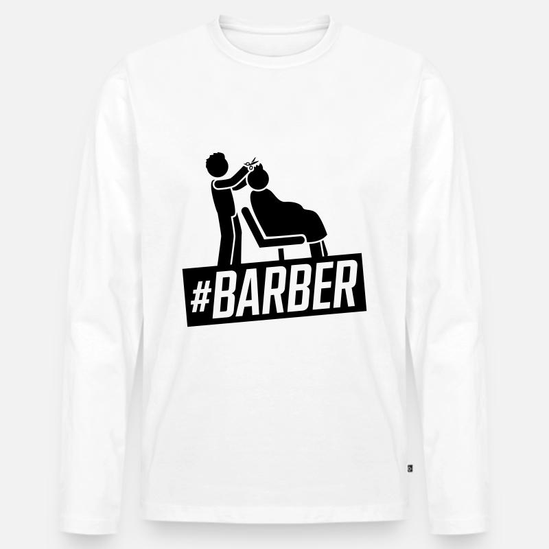 Barber Friseur - Männer Premium Bio Langarmshirt - undefined