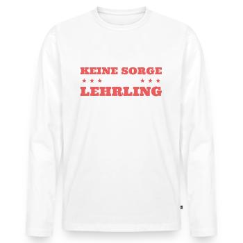 Handwerker Ausbildung Lehrling - Männer Premium Bio Langarmshirt - Weiß - Vorne - Nico (187cm)