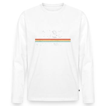 1985 Birthday 2022 Strip Vintage Retro - Men's Premium Organic Long Sleeve Shirt - white - Front - Nico (187cm)