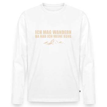 Wandern Humor Berge - Männer Premium Bio Langarmshirt - Weiß - Vorne - Nico (187cm)