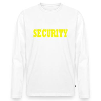 Sécurité - T-shirt manches longues Premium bio Homme - blanc - Devant - Nico (187cm)