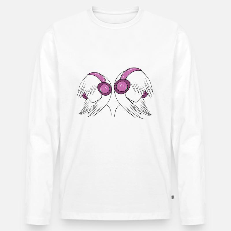 manga anime - Männer Premium Bio Langarmshirt - Weiß