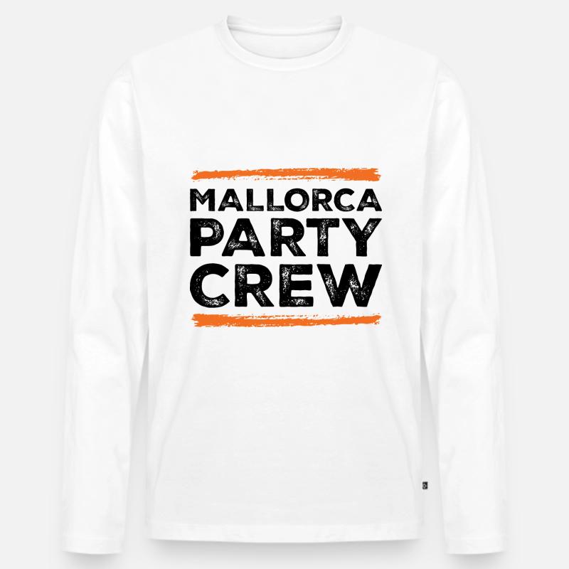Mallorca Party Crew - Männer Premium Bio Langarmshirt - Weiß