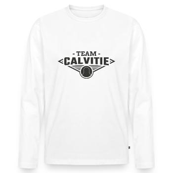 Team Baldness - Men's Premium Organic Long Sleeve Shirt - white - Front - Nico (187cm)