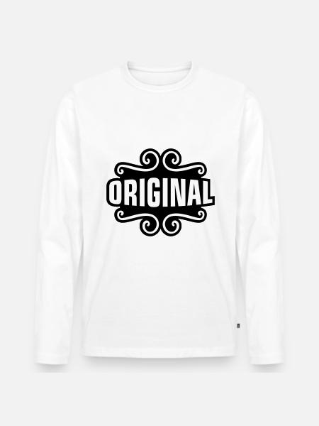 Original saying - Men's Premium Organic Long Sleeve Shirt - white