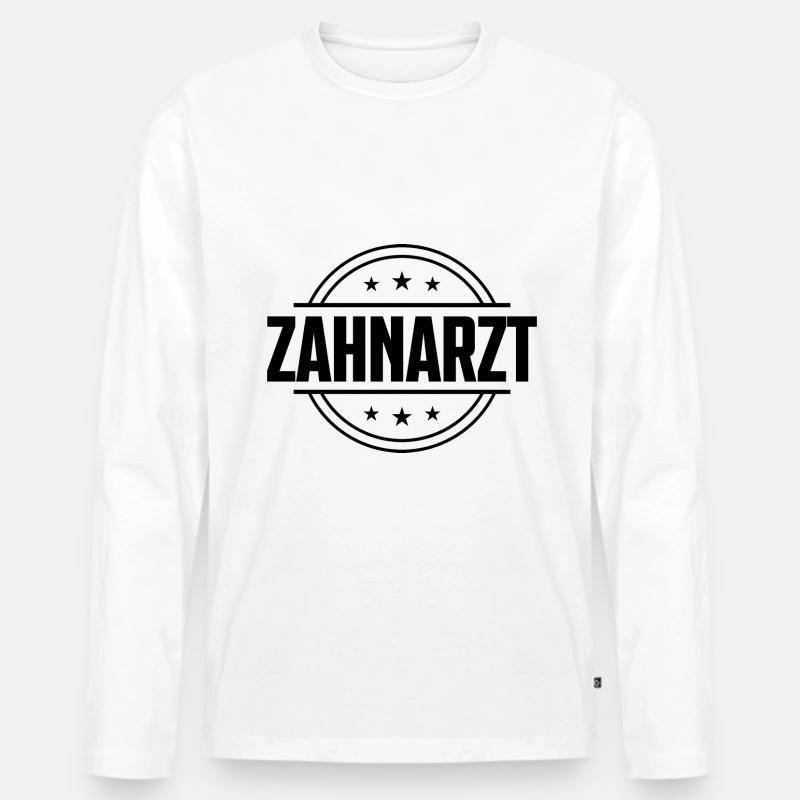 Zahnarzt Beruf - Männer Premium Bio Langarmshirt - Weiß