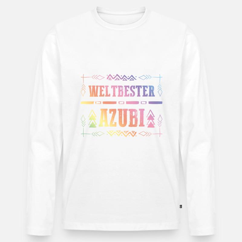 Premium Azubi - Männer Premium Bio Langarmshirt - Weiß