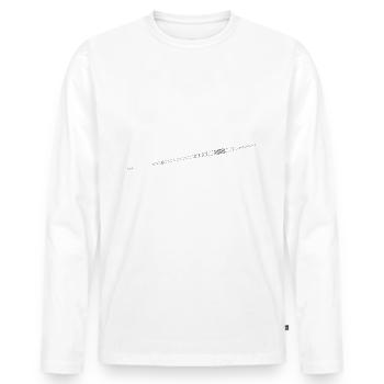 Fléchettes avec flèche - T-shirt manches longues Premium bio Homme - blanc - Devant - Nico (187cm)