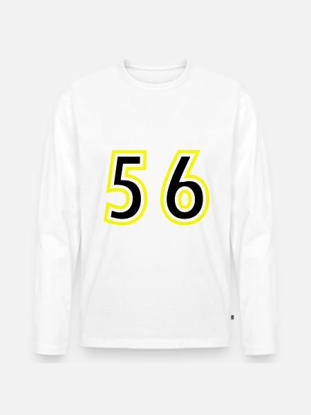 56 Number College - Men's Premium Organic Long Sleeve Shirt - white