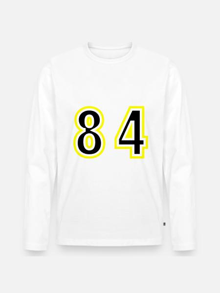 84 Number College - Men's Premium Organic Long Sleeve Shirt - white