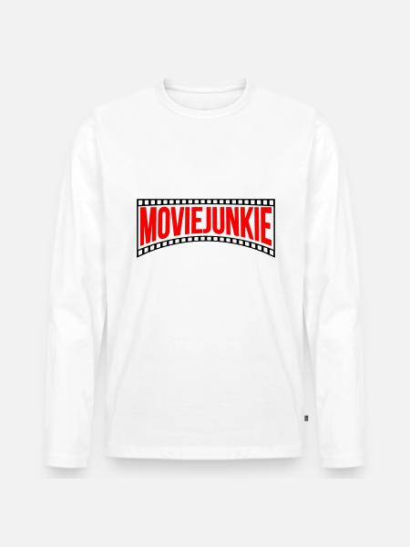 Colors can be changed | Movie Junkie - Men's Premium Organic Long Sleeve Shirt - white
