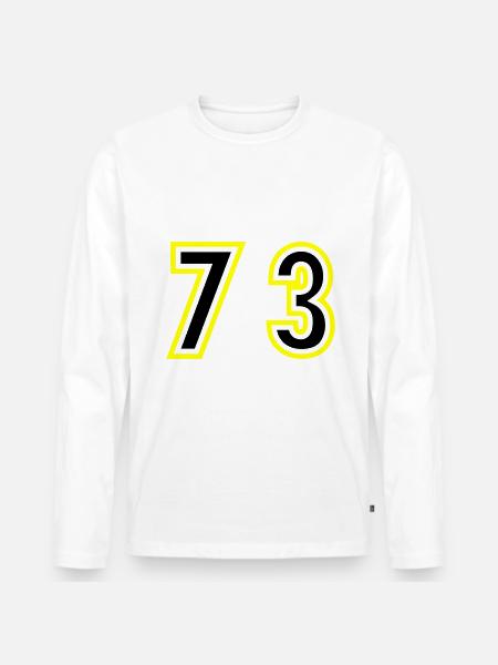 73 Number College - Men's Premium Organic Long Sleeve Shirt - white