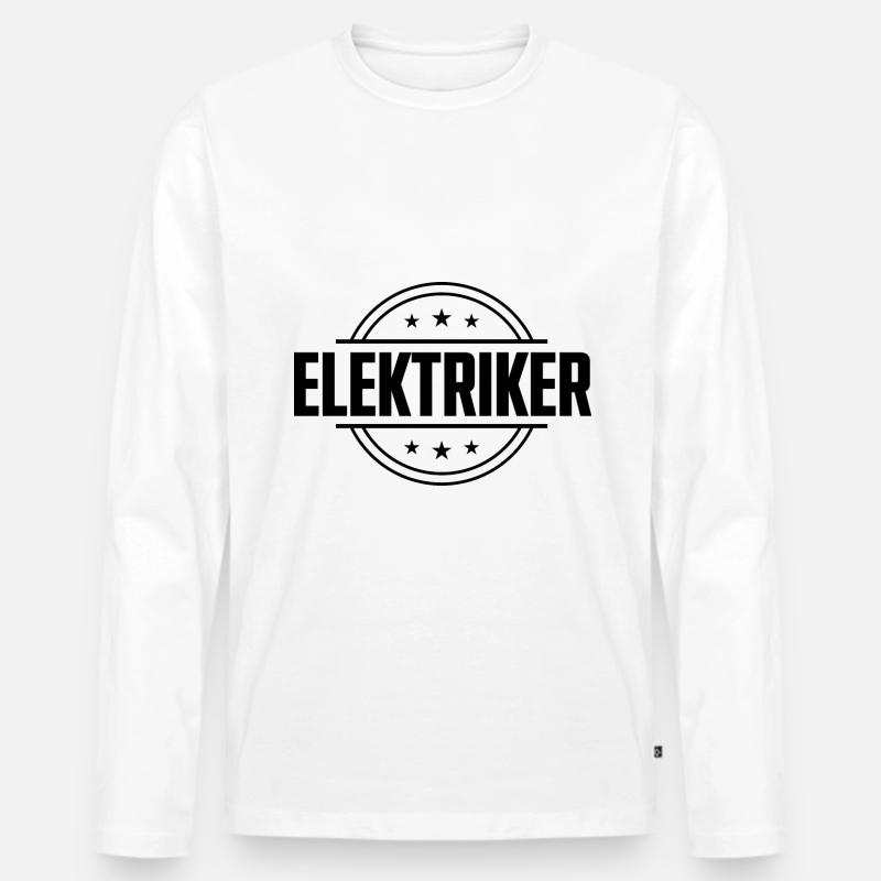 Elektriker Beruf - Männer Premium Bio Langarmshirt - Weiß