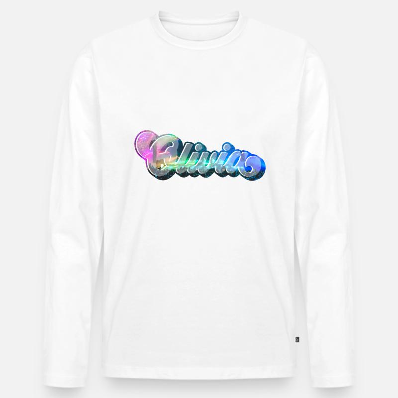 Olivia Schöner Mädchen Name - Männer Premium Bio Langarmshirt - Weiß
