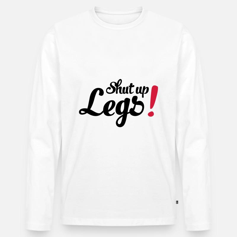 laufen - Männer Premium Bio Langarmshirt - Weiß