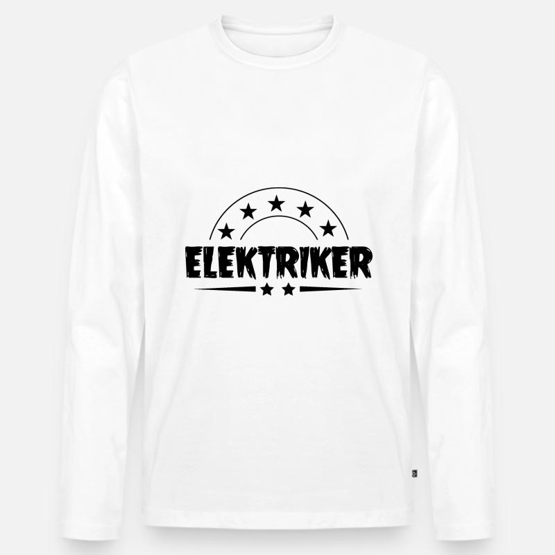 Elektriker Beruf - Männer Premium Bio Langarmshirt - Weiß