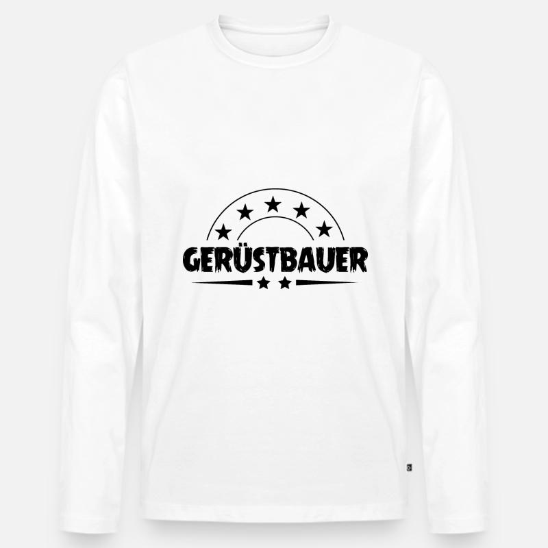 Gerüstbauer Beruf - Männer Premium Bio Langarmshirt - Weiß