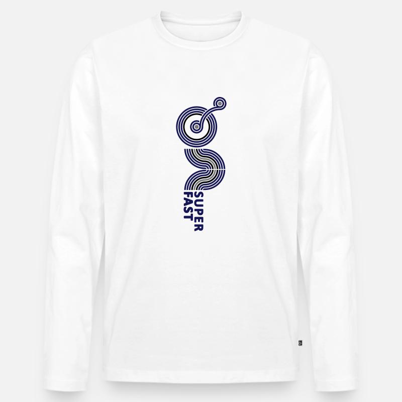 SUPER FAST - Männer Premium Bio Langarmshirt - Weiß