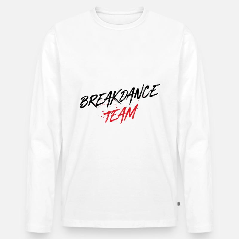 Breakdance Team - Männer Premium Bio Langarmshirt - Weiß