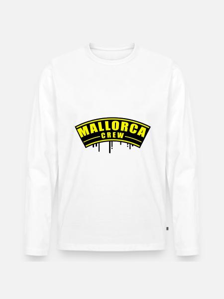 Mallorca Crew - Men's Premium Organic Long Sleeve Shirt - white