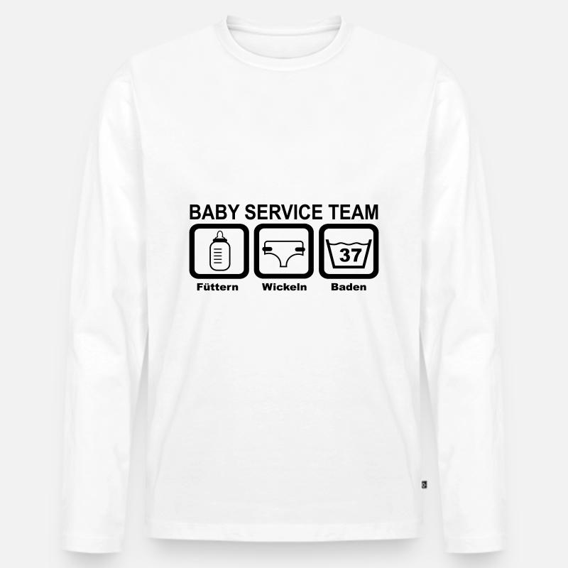 baby - Männer Premium Bio Langarmshirt - Weiß