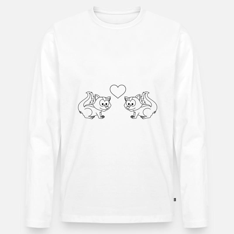 Stinker Comic Paar liebe - Männer Premium Bio Langarmshirt - Weiß
