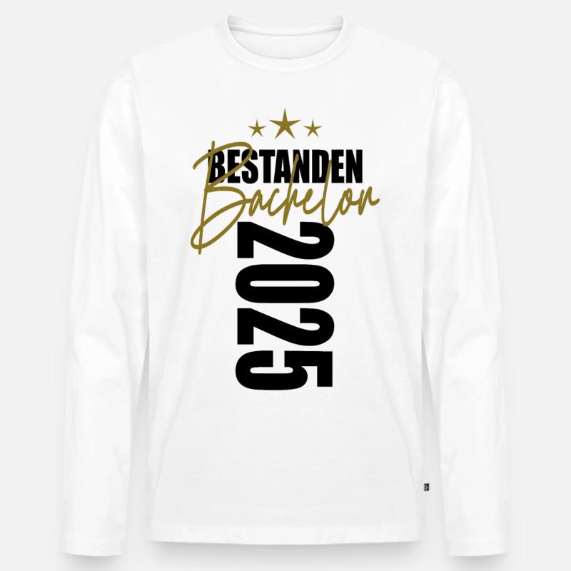 Bachelor 2025 - Männer Premium Bio Langarmshirt - Weiß