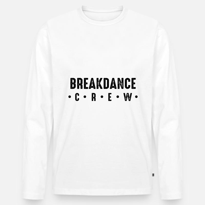 Breakdance Crew - Männer Premium Bio Langarmshirt - Weiß