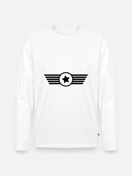 Wappen - T-shirt manches longues Premium bio Homme - blanc