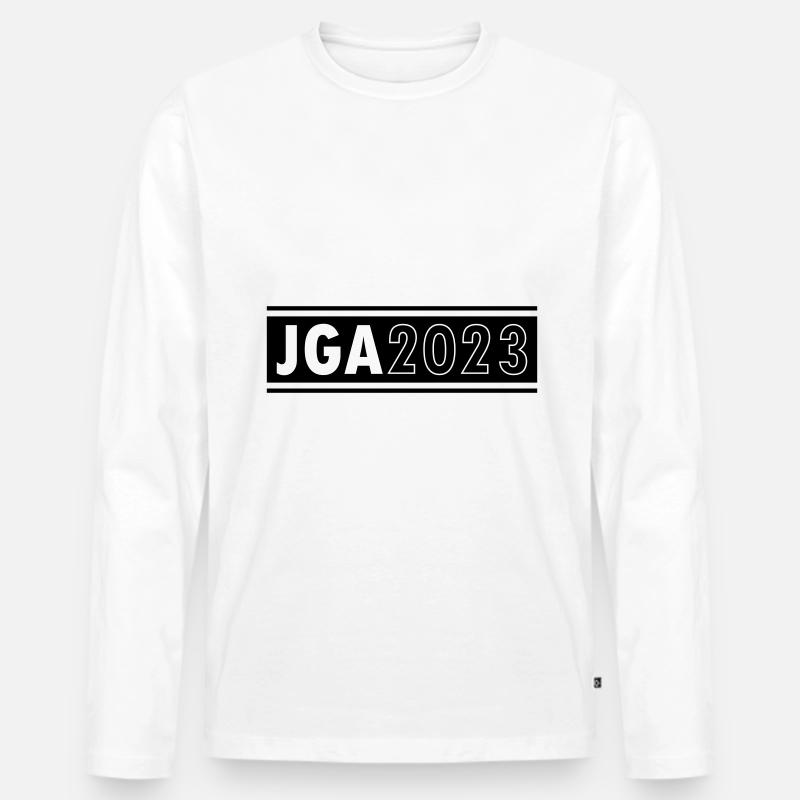Jga 2023 Junggesellenabschied - Männer Premium Bio Langarmshirt - Weiß