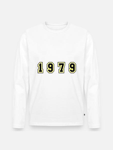 1979 Year Number - Men's Premium Organic Long Sleeve Shirt - white