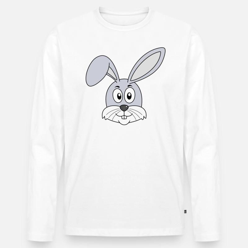 Rabbit Easter Rabbit Teeth Rabbits Easter Men's Premium Organic Long Sleeve Shirt