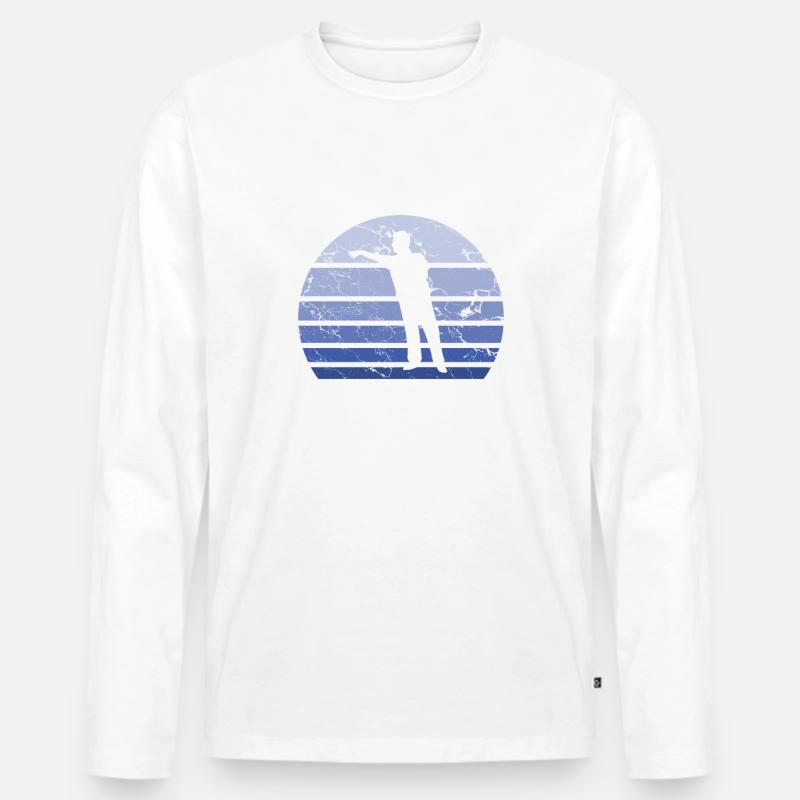 dart dad - Männer Premium Bio Langarmshirt - Weiß