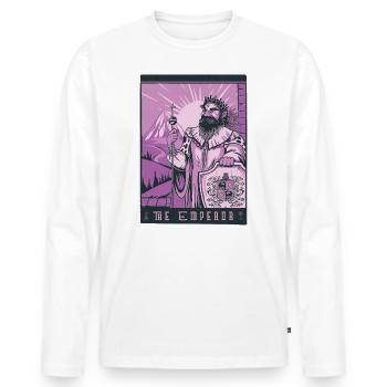 Das Kaisertarot The Emperor Tarot - Men's Premium Organic Long Sleeve Shirt - white - Front - Nico (187cm)