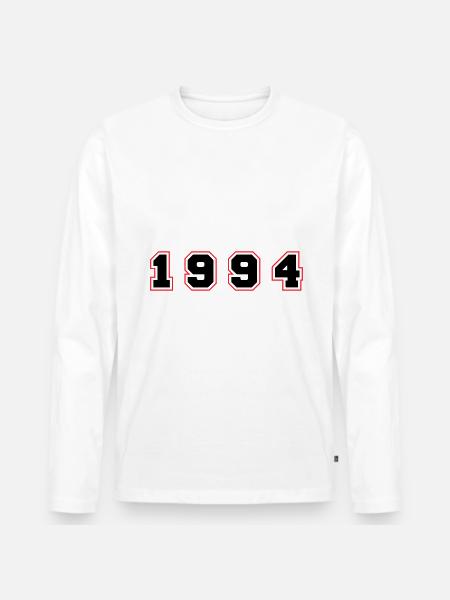 1994 Year Number - Men's Premium Organic Long Sleeve Shirt - white