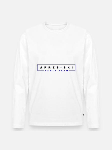 Après Ski Party Team - Men's Premium Organic Long Sleeve Shirt - white