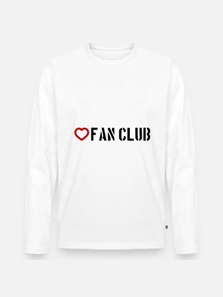 Fan Club Heart - Men's Premium Organic Long Sleeve Shirt - white