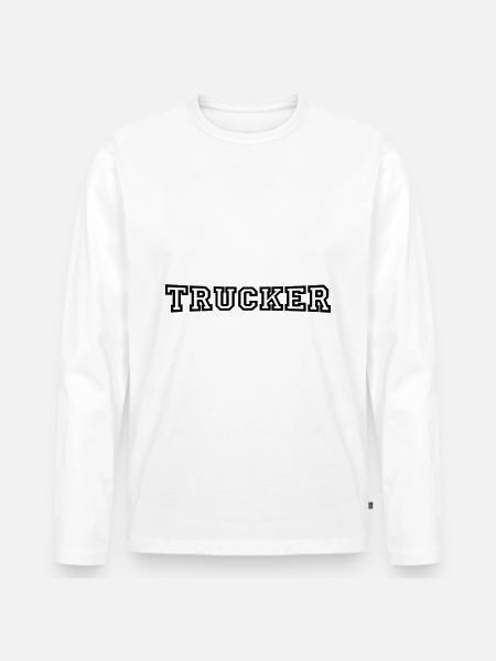 Trucker - Men's Premium Organic Long Sleeve Shirt - white