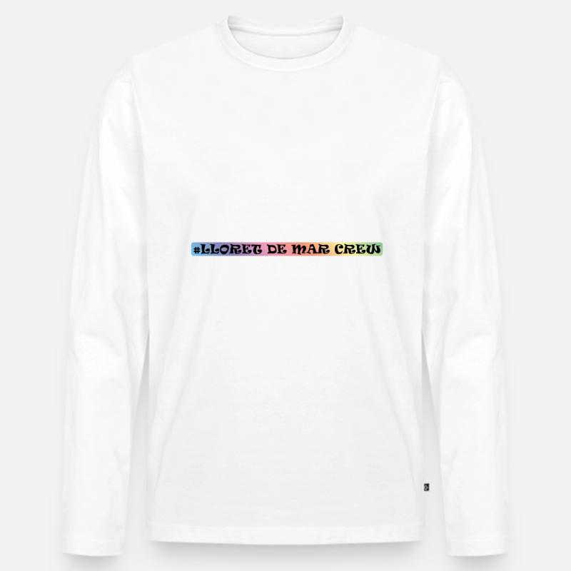Lloret De Mar Crew - Männer Premium Bio Langarmshirt - Weiß